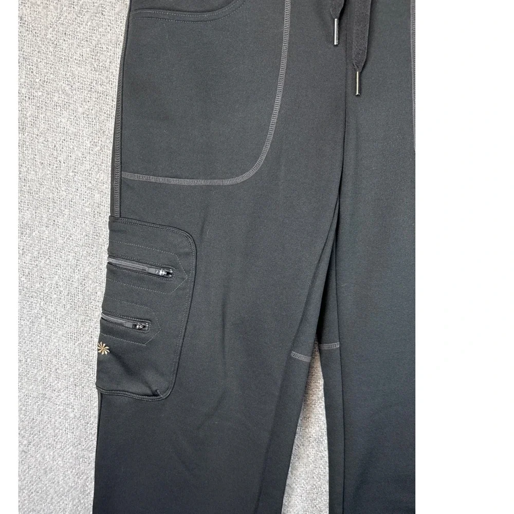 Athleta Wide Leg Pants Womens Size‎ S Black Drawstring Casual 30x32 Yoga Lounge